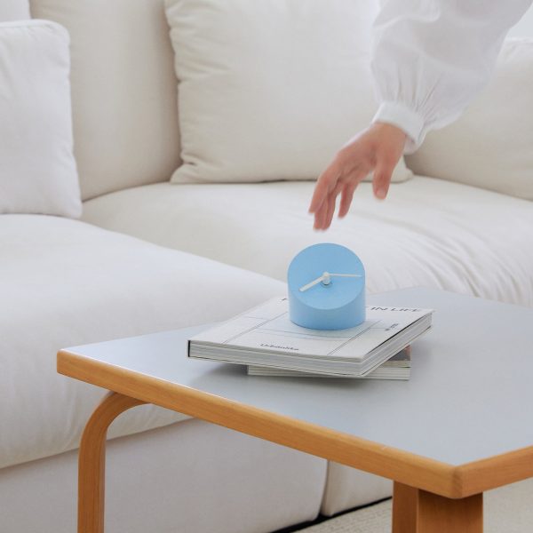 Corner Desk Clock - Light Blue