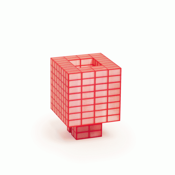 Tesser Portable Lamp - Pink/ Red