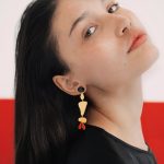 Joan Mir?? Gold-Plated Linear Shapes Earrings