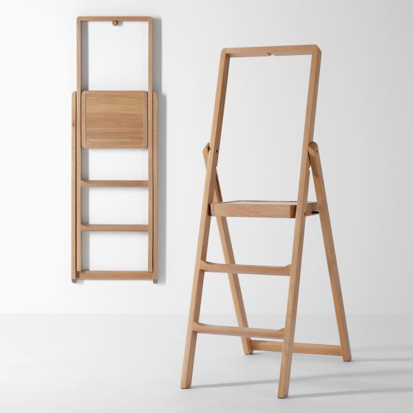 Design House Stockholm Foldable Step Ladder - White Beech Wood