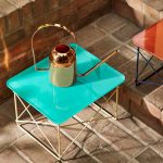 Herman Miller x HAY Eames Wire Base Low Table - Mint Green/ Powder Yellow