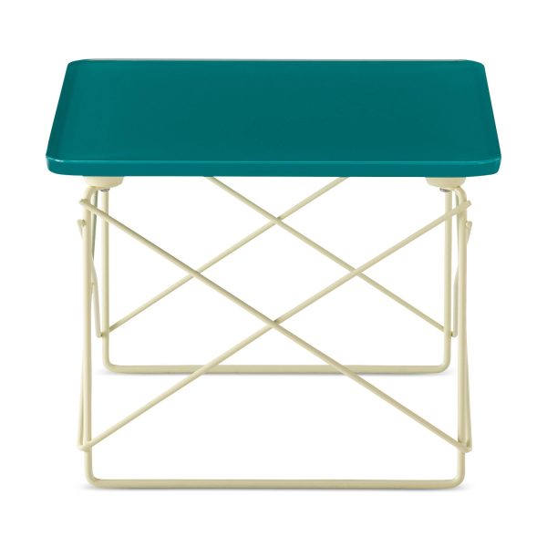 Herman Miller x HAY Eames Wire Base Low Table - Mint Green/ Powder Yellow