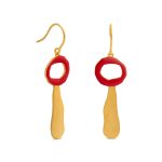 Joan Mir?? Gold-Plated Circle Teardrop Earrings
