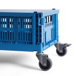 HAY Recycled Storage Bin Collapsible Plastic Lid - Electric Blue