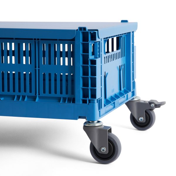 HAY Recycled Storage Bin Collapsible Plastic Lid - Electric Blue