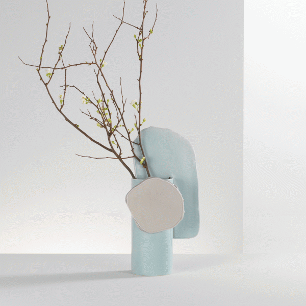 Vitra D??coupage Ceramic Vase - Yellow