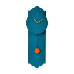 Modern Pendulum Wall Clock - Blue/ Orange