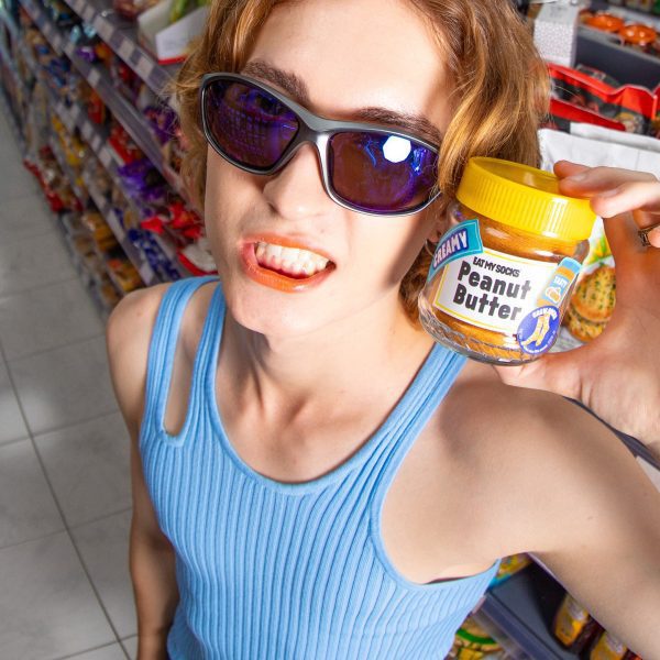Food-Themed Crew Socks - Peanut Butter