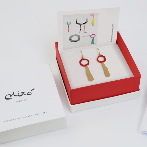 Joan Mir?? Gold-Plated Circle Teardrop Earrings