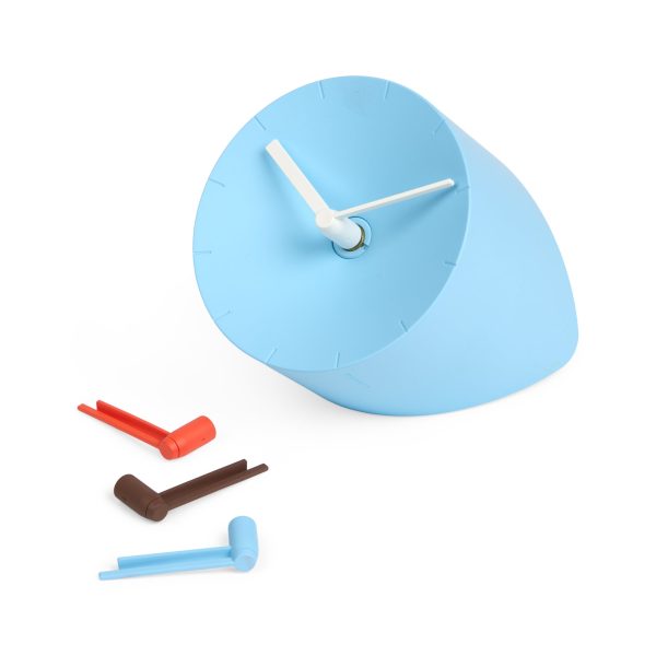Corner Desk Clock - Light Blue