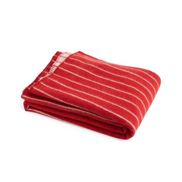 HAY Outdoor Market by Jasper Morrison Shop Reversible Wool Throw - Beige/ Red