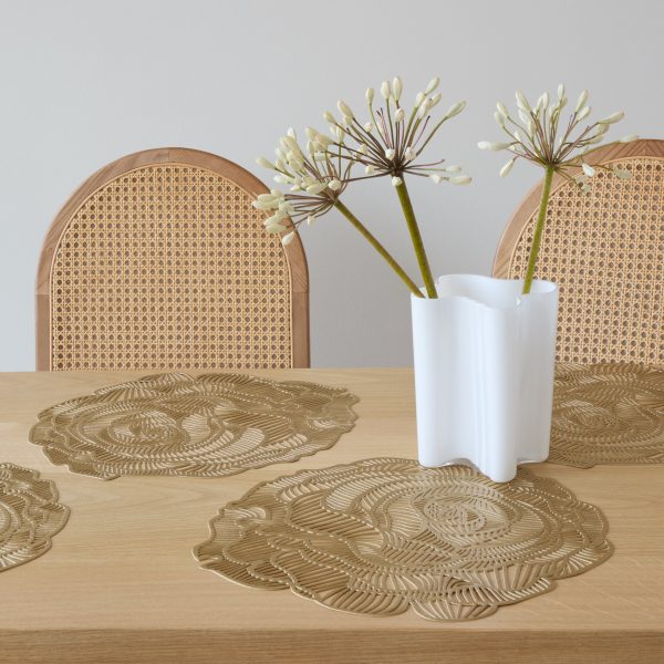 Chilewich Rose Round Placemat - Brass