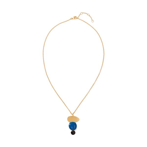 Joan Mir?? Gold-Plated Linear Dots Necklace