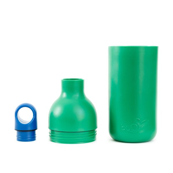 Buoy Recycled Ocean Plastic Water Bottle - Green/ Blue