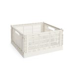 HAY Recycled Plastic Collapsible Color Crate - Off White