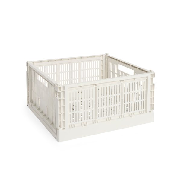 HAY Recycled Plastic Collapsible Color Crate - Off White