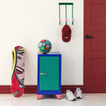 Metal Locker & Side Table - Green