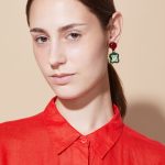 Finn Vita Drop Earrings - Red/ Green