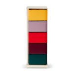 5-Drawer Pivot Cabinet - Yellow/ Red/ Green