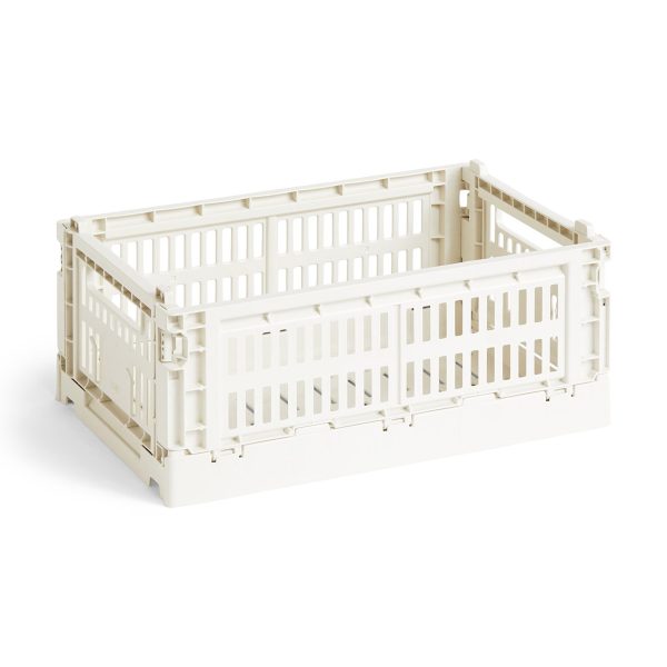 HAY Recycled Plastic Collapsible Color Crate - Off White