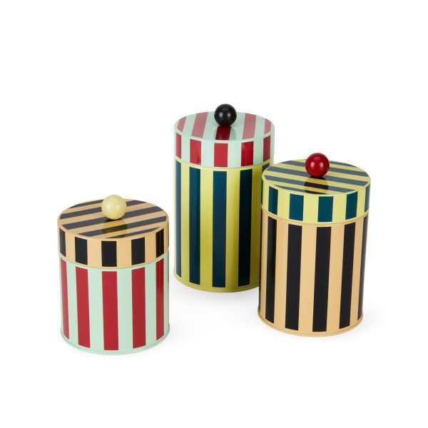Dusen Dusen Striped Canister - Red/Blue