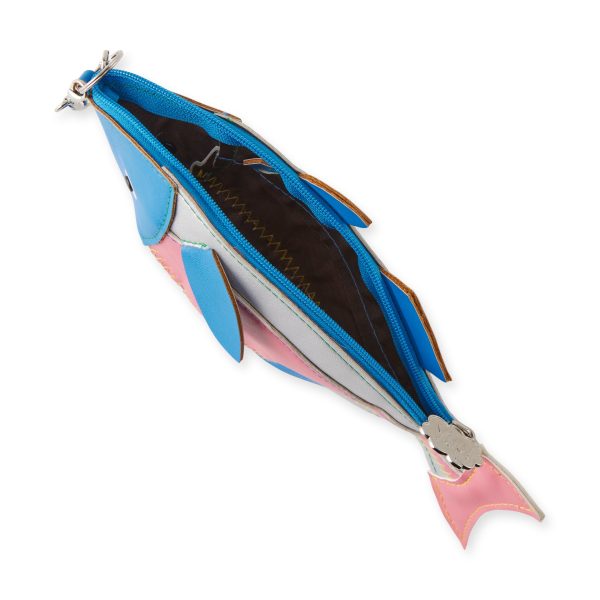Fish Zip Pouch - Blue/ Pink