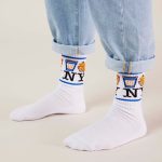 NYC Food Icons Socks - Blue