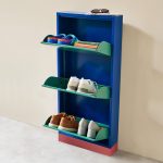 3-Drawer Shoe Rack & Storage Cabinet - Blue/ Green