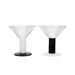 Bodum Chunky Martini Glasses - Set of 2 - Black/ White