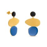 Joan Mir?? Gold-Plated Linear Dots Earrings