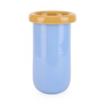 Plegado Glass Vase - Sky Blue/ Yellow