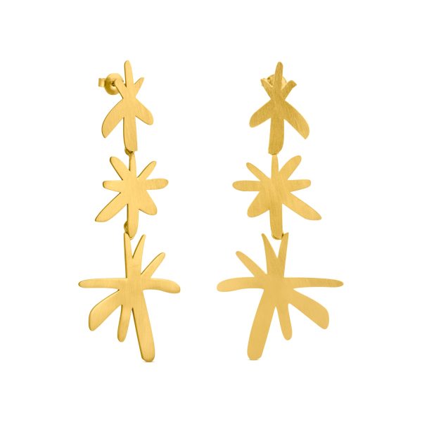 Joan Mir?? Gold-Plated Linear Star Earrings