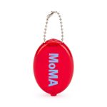 Colorful MoMA Vinyl Coin Pouch - Red/ Light Blue