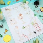 Stitch Your Own Tea Towel - Cocktail