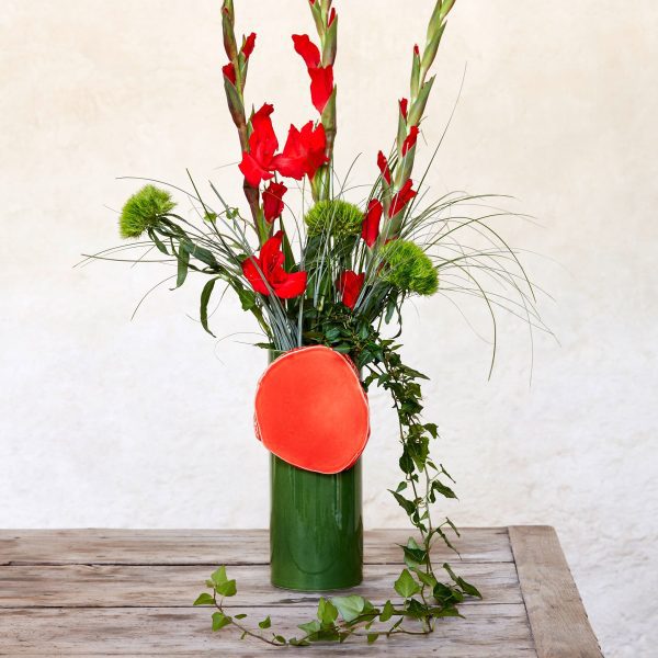 Vitra D??coupage Ceramic Vase - Green