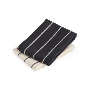 HAY Outdoor Market by Jasper Morrison Shop Tea Towels - Set of 2 - Black/ Beige