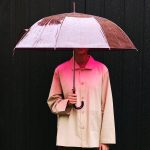 HAY Canopy Stick Recycled Plastic Umbrella - Burgundy