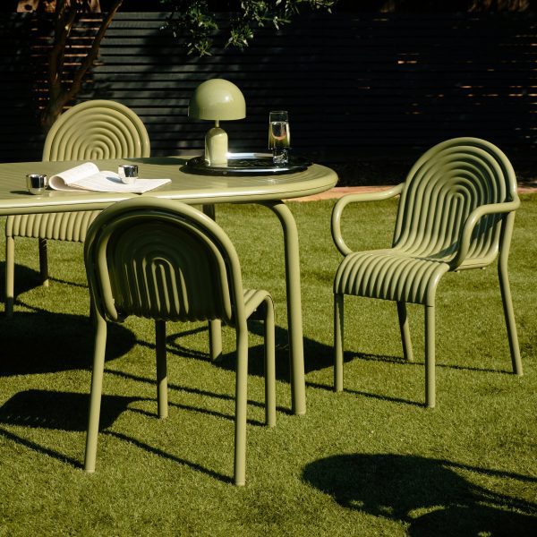 Tom Dixon Groove Outdoor Stacking Armchair - Moss