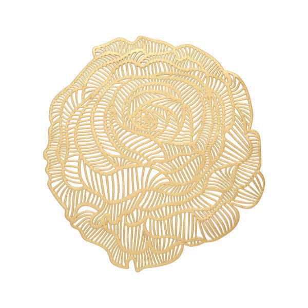 Chilewich Rose Round Placemat - Brass