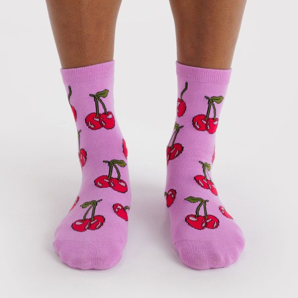 Baggu Crew Socks - Cherries