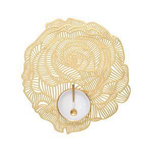 Chilewich Rose Round Placemat - Brass