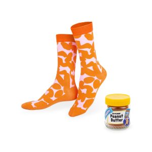 Food-Themed Crew Socks - Peanut Butter