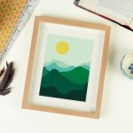 DIY Nature Needlepoint Kit - Green Mountains