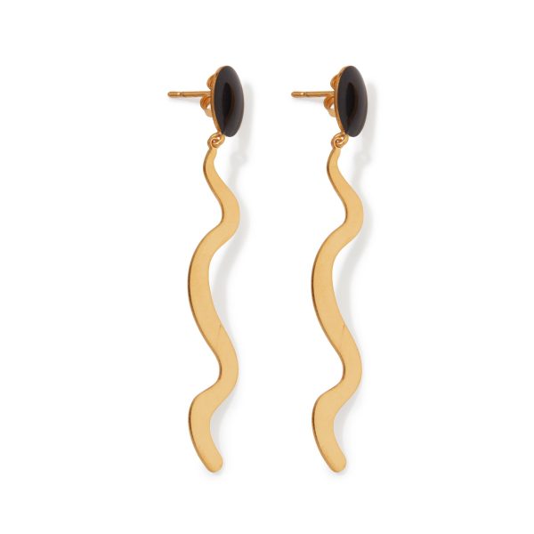Joan Mir?? Gold-Plated Dot Squiggle Earrings