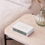 Lexon Flip Rechargeable Alarm Clock - White