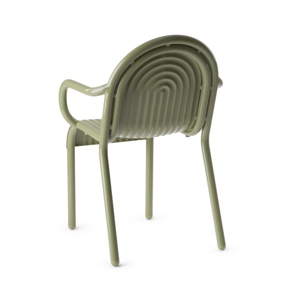 Tom Dixon Groove Outdoor Stacking Armchair - Moss