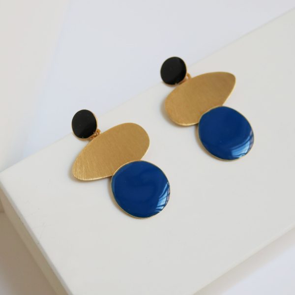 Joan Mir?? Gold-Plated Linear Dots Earrings