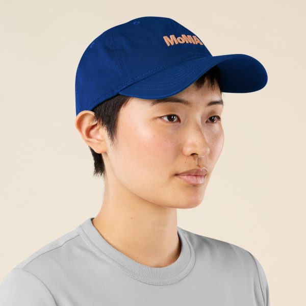 Colorful MoMA Adjustable Baseball Cap - Royal Blue/ Peach