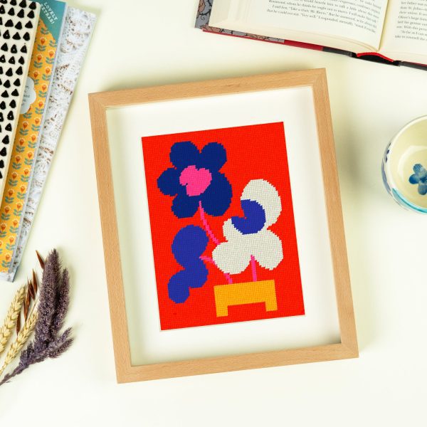 DIY Nature Needlepoint Kit - Mickebana Flower Trio