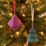 3D-Printed Holiday Ornaments - Set of 2 - Sage/Passion Fruit